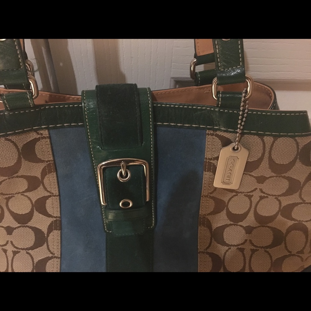 Vintage Coach 2 tone Satchel Handbag